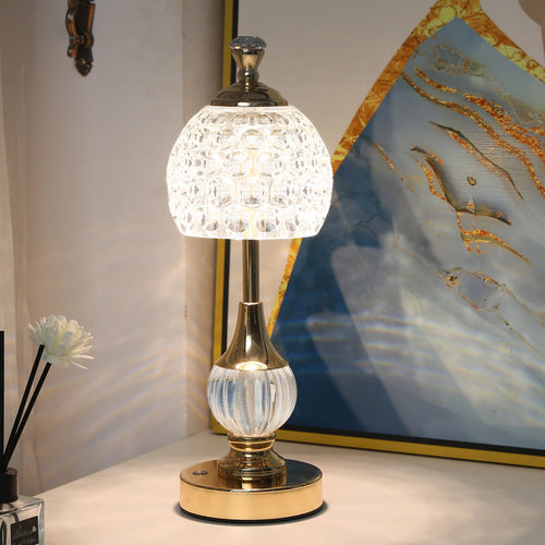 Skanto | Moderne Kreativ Ananas Metall Akryl USB LED Bordlampe for Soverom