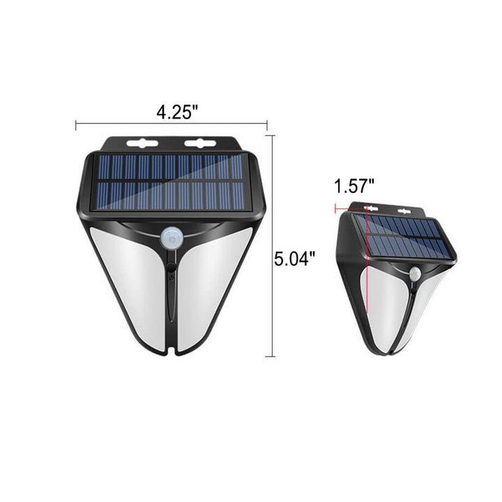 Skanto | Solenergi Intelligent Trekant Utendørs Vanntett Kroppssensor Patio LED Vegglampe