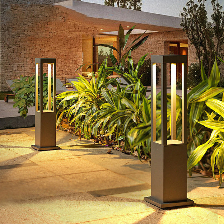 Moderne Minimalistisk Vanntett Sylinder Firkantet Aluminium LED Landskapslys For Hage | Skanto