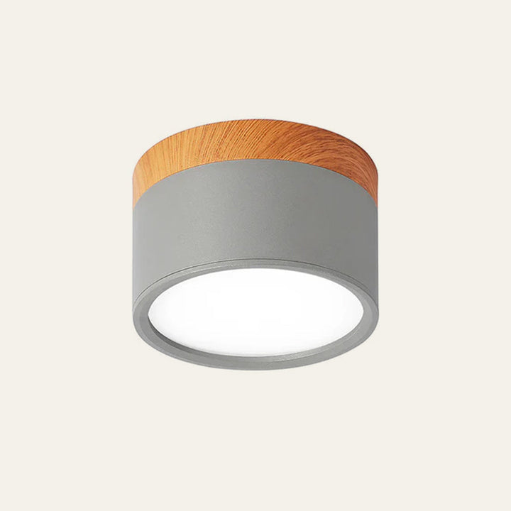 Skanto | Taklampe med rosa flush trefinish