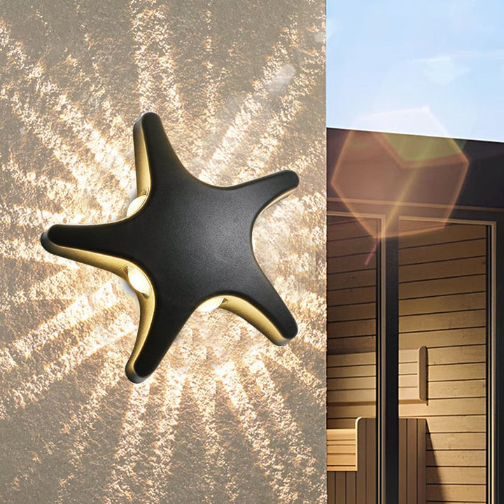 Skanto | Contemporary Simplicity Aluminium Sjøstjerne Design LED Vanntett Vegglampe for Utendørs Terrasse
