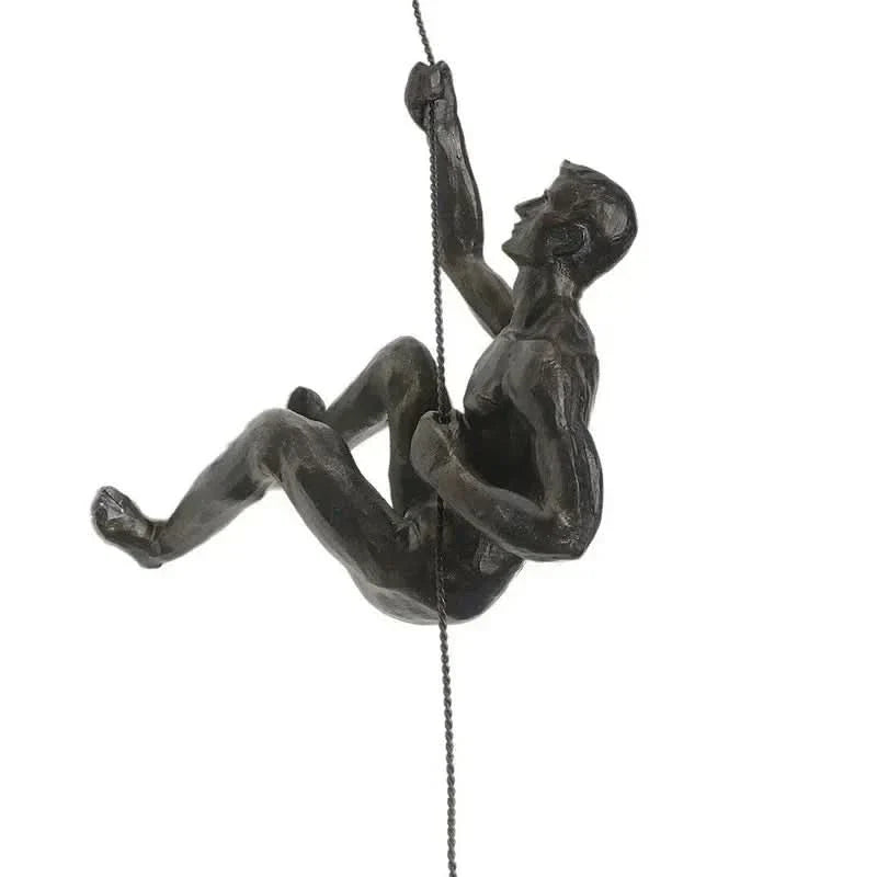 Skanto | Klatrende Mann Vegg Skulptur Sett – Moderne Harpiks Kunst