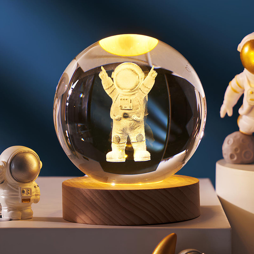 Skanto | SolarSphere – Krystall Solsystem med LED-belysning | Utdannings- og dekorasjonsgave