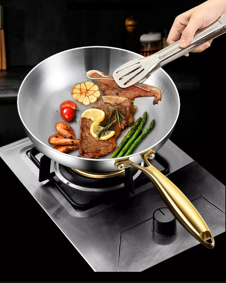 ChefSteel – Profesjonell Rustfritt Stål Stekepanne for Gass & Induksjon | Skanto