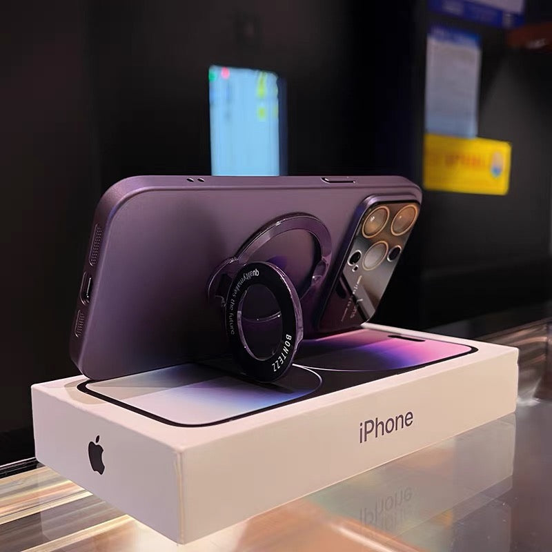 Skanto | MagSafe iPhone-deksel med integrert stativ og stort vindusdtegn