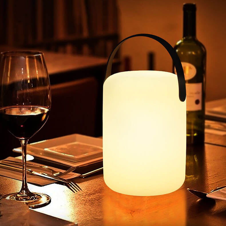 Skanto | Moderne Enkelhet Plast Rund Fyrkantet Hånd LED Bordlampe for Utendørs Patio