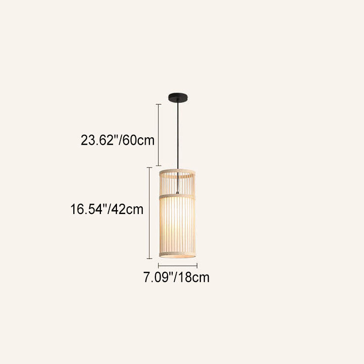 Skanto | Bambora Zen Pendellampe | Håndvevd Bambuslanterne | Japansk Design | Naturlig Eleganse