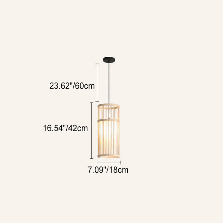 Skanto | Bambora Zen Pendellampe | Håndvevd Bambuslanterne | Japansk Design | Naturlig Eleganse