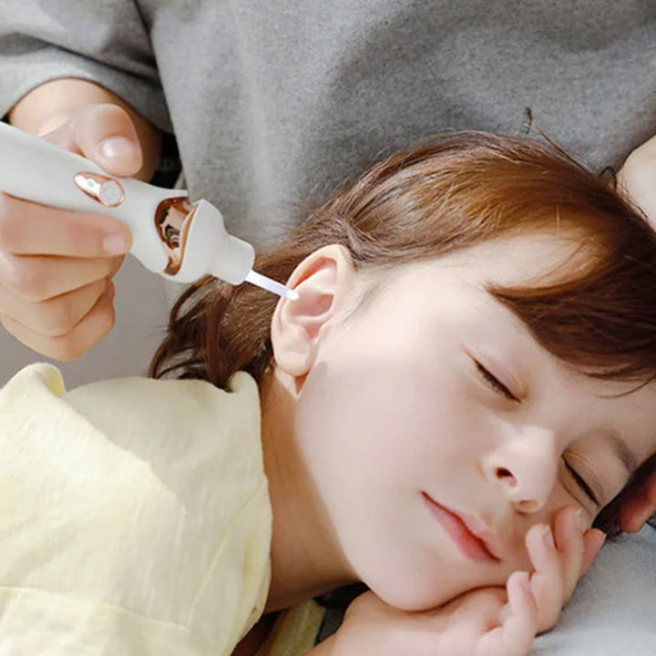 EarSoft | Elektrischer Ohrreiniger mit weichen Silikonaufsätzen