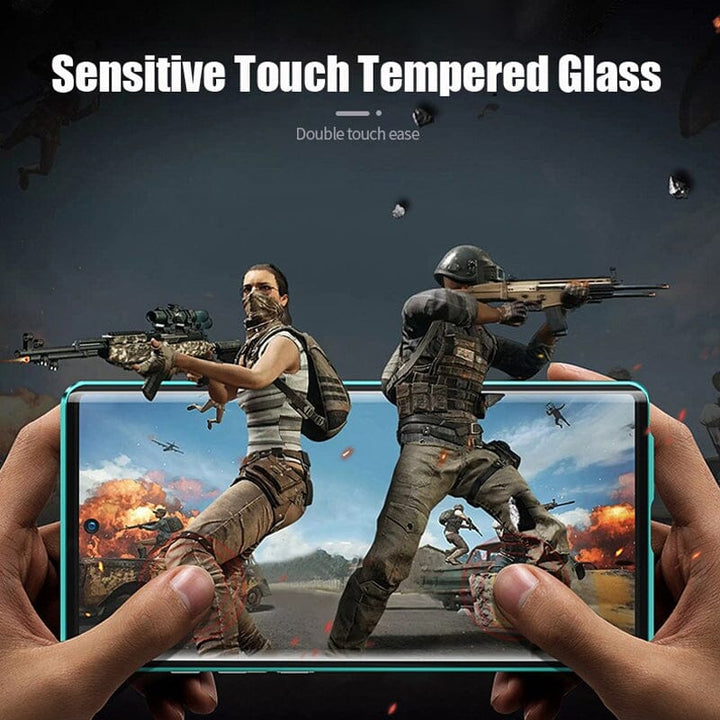 Skanto | Magnetisk herdet glass dobbeltstående telefonveske for Samsung