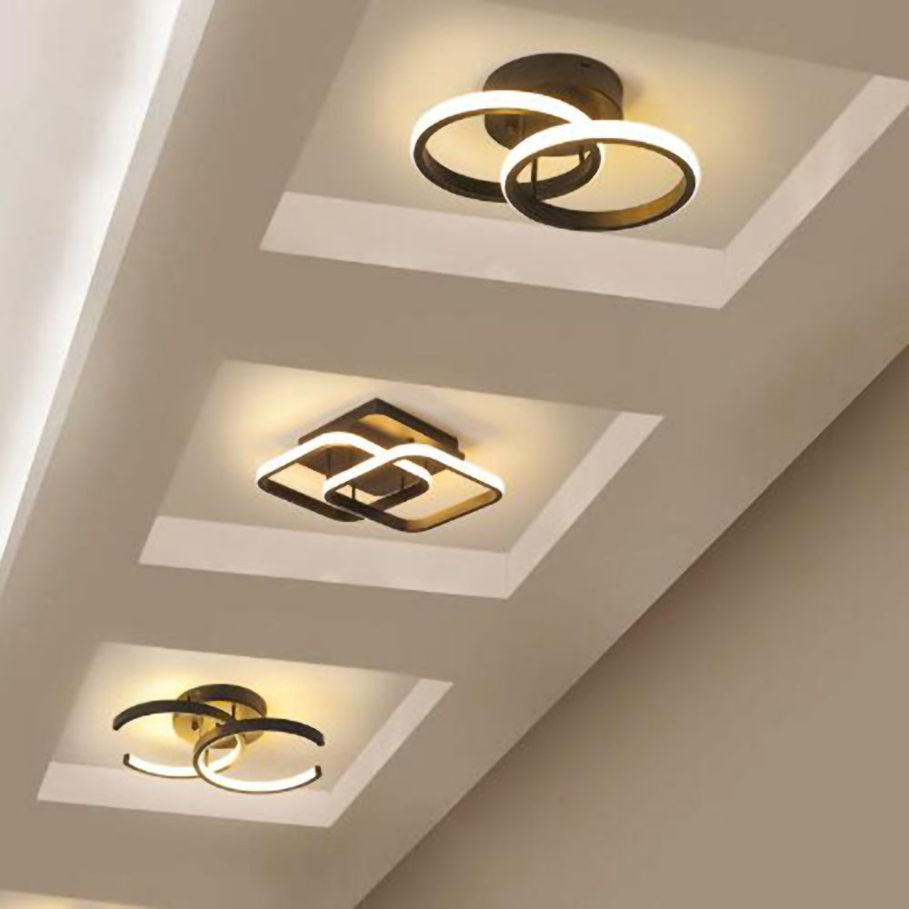 Skanto | Taklampe med LED svart metallramme