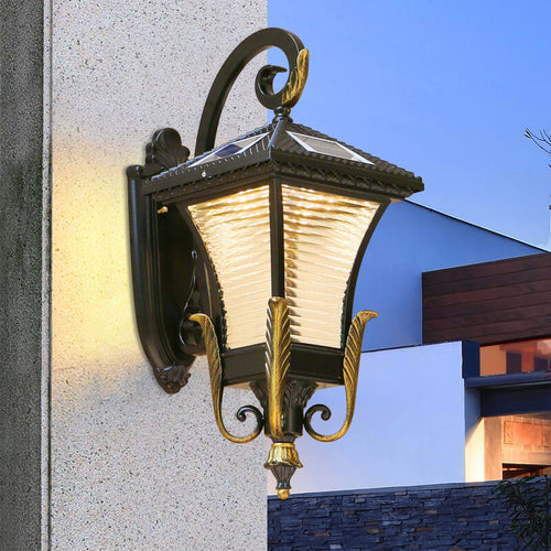 Europeisk stil Retro Aluminium Vanntett Utendørs 1-Lys Vegg Sconce Lampe | Skanto