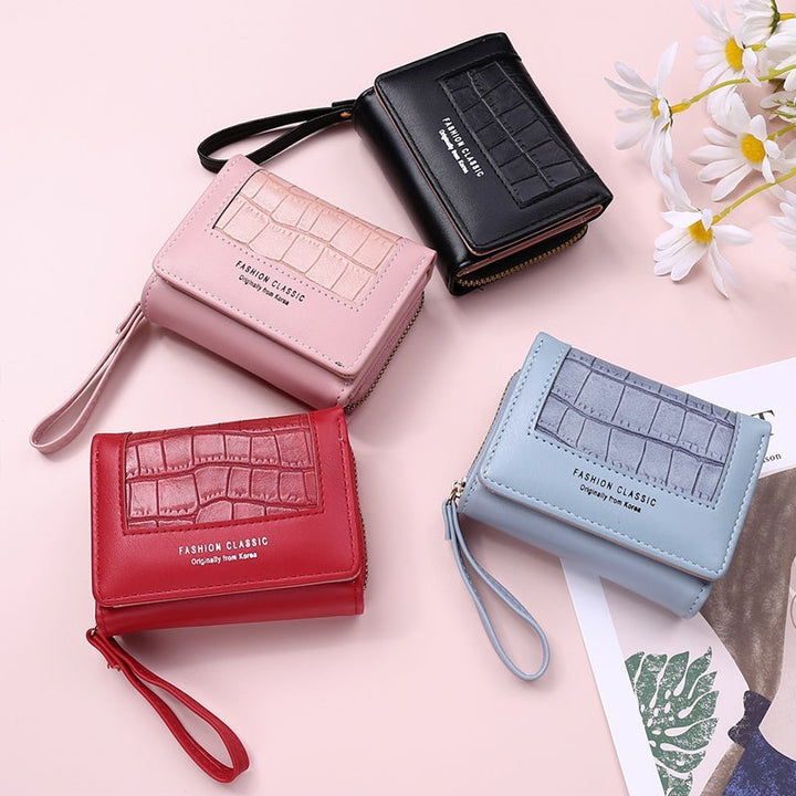 Skanto | Large Capacity Multi-Card Zipper Tri-Fold Myntpung