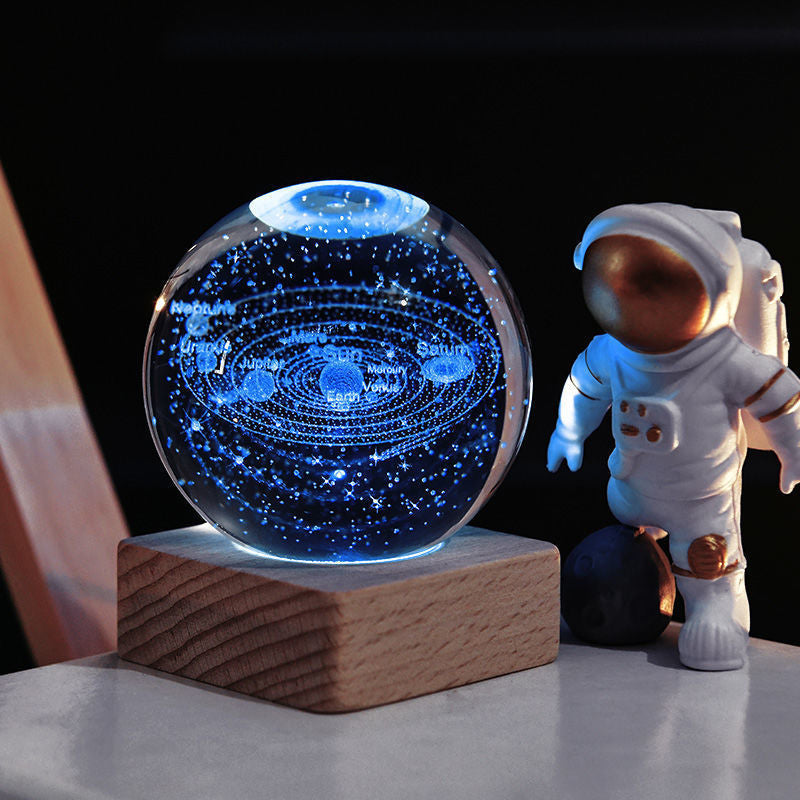 3D Galaxy Crystal Ball Night Light | Skanto