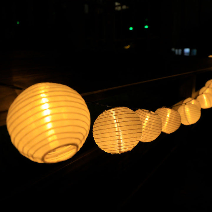 Skanto | Moderne Art Deco Solvannbestandig Stoff Lantern Ball LED Lyskjetting Utendørs Landskapslys For Utendørs Patio