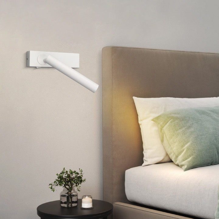 Skanto | LumeFocus Rek rektangulær LED Vegglampe | Justerbar Vinkel | Minimalistisk Design | Leselampe | Varmt Lys