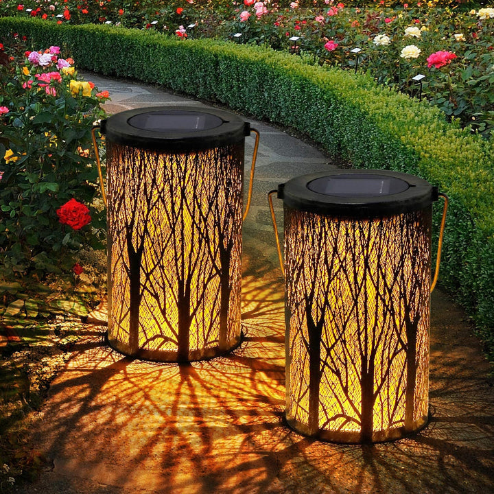 Moderne Art Deco Sol Sylinder Skjelett Lantern Jern LED Utendørs Landskapslys For Hage | Skanto