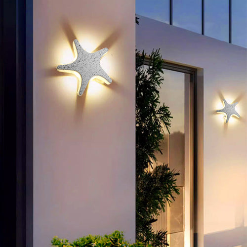 Skanto | Contemporary Simplicity Aluminium Sjøstjerne Design LED Vanntett Vegglampe for Utendørs Terrasse