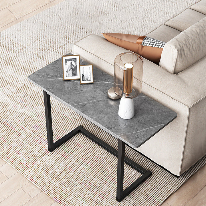 Skanto | ModernoCurve C-Side Table | MDF tabletop | Moderne design | Plassbesparende | Perfekt for stue og soverom