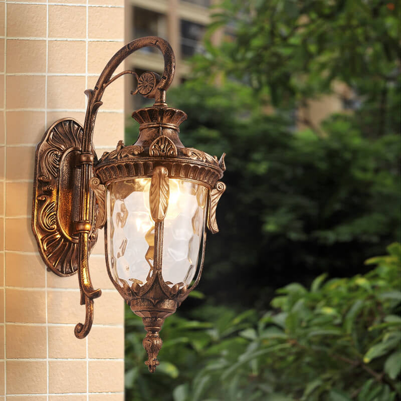 Europeisk Deluxe Lantern Utendørs Vanntett 1-Lys Vegglampe | Skanto