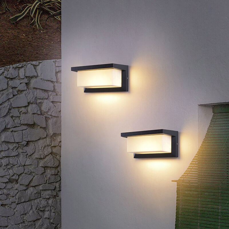 Skanto | Moderne Minimalistisk Solrektangel PC LED Utendørs Vegglampe For Utendørs Patio