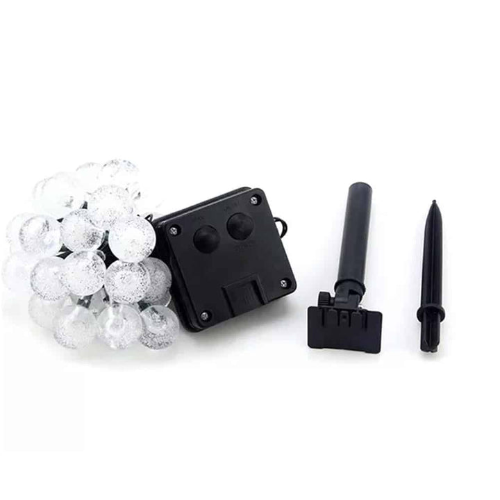 Solcelle lyslenker med ball lys - 5M-20 LED / 7M-50 LED / 12M-100 LED | Skanto