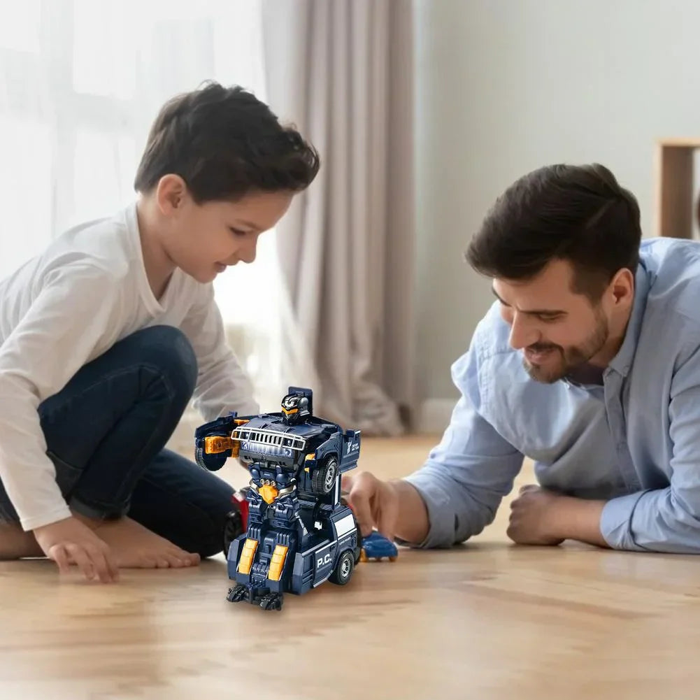 RoboPolice leke - Forvandlingsbar politibil og robot for barn Skanto