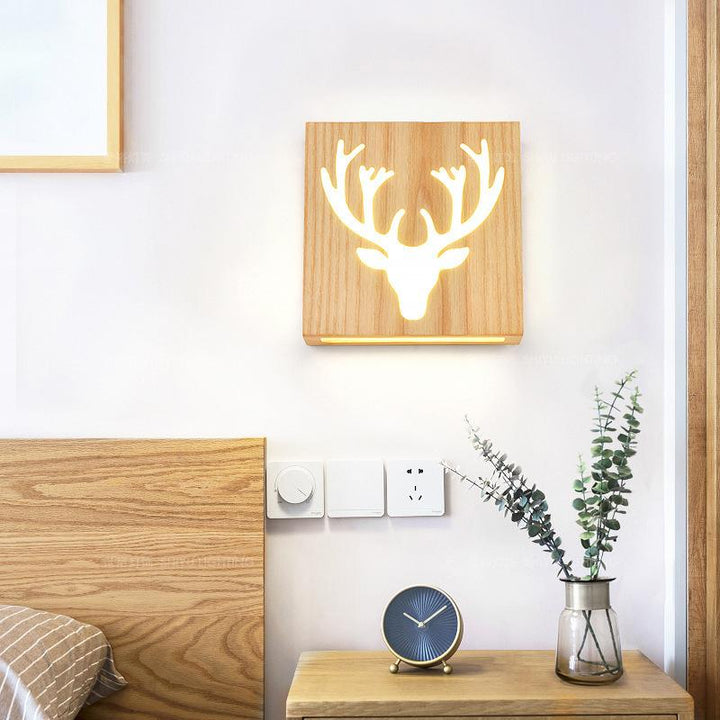 NatureShine – Atmosfærisk LED Vegglampe i Trebolle