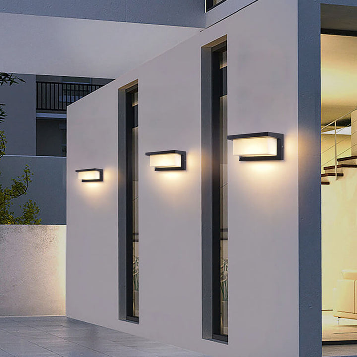 Skanto | Moderne Minimalistisk Solrektangel PC LED Utendørs Vegglampe For Utendørs Patio