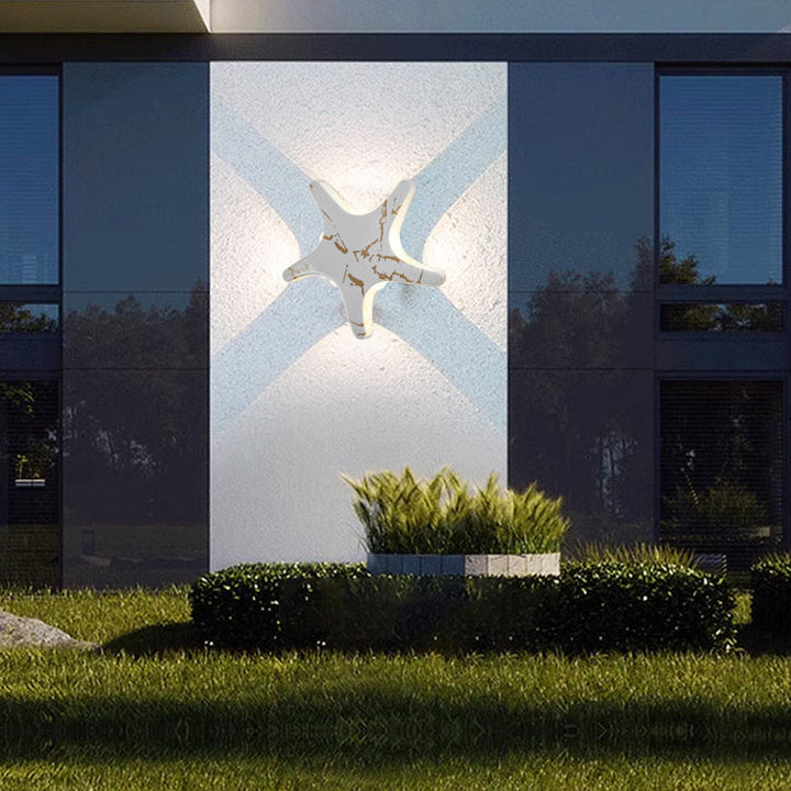 Skanto | Contemporary Simplicity Aluminium Sjøstjerne Design LED Vanntett Vegglampe for Utendørs Terrasse