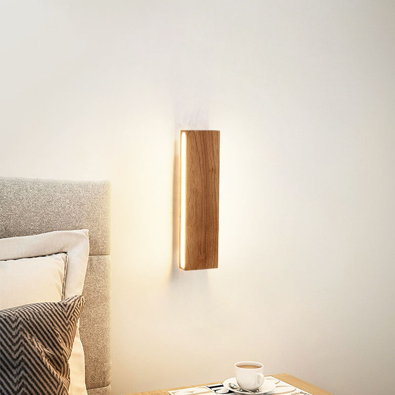 Skanto | OakBeam | Minimalist solid tre LED vegglampe