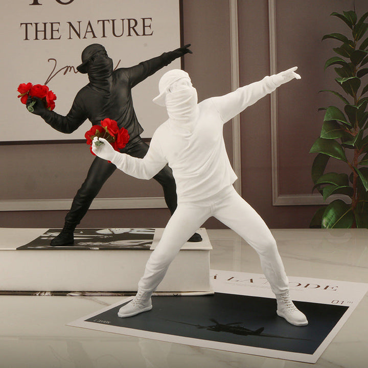 Banksy Flower Rioter Ornament | Skanto