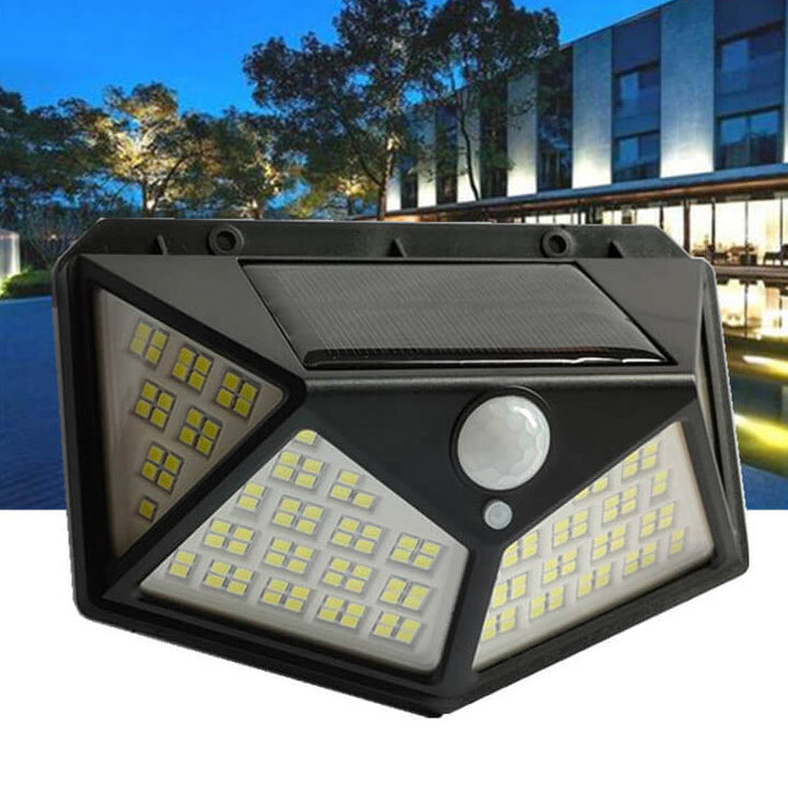 Solenergi Utendørs 162 LED Utendørs Vanntett Kropp Sensor Hagebelysning Vegglampe | Skanto