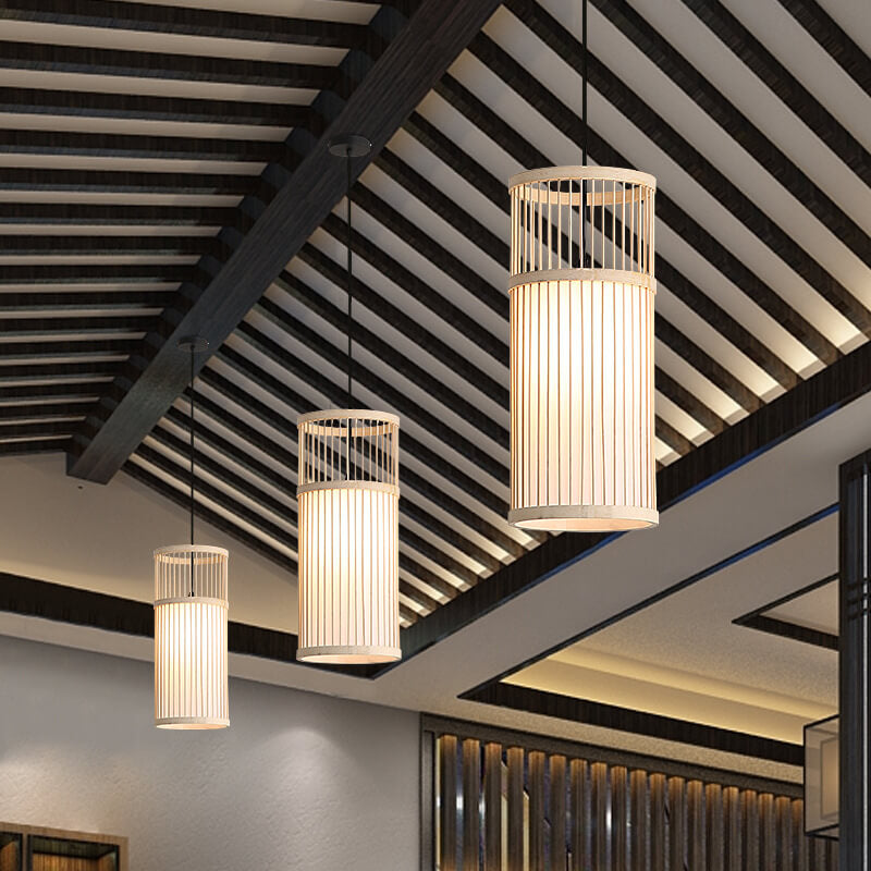 Skanto | Bambora Zen Pendellampe | Håndvevd Bambuslanterne | Japansk Design | Naturlig Eleganse