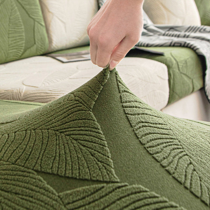 Skanto | Vanntett SofaCover med Tropisk Bladmønster – Elastisk og Ripesikker – Full Beskyttelse for Sofaer