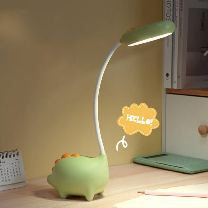Skanto | Oppladbar LED Skrivebordslampe med Tegneserie Dinosaur Øyepleie