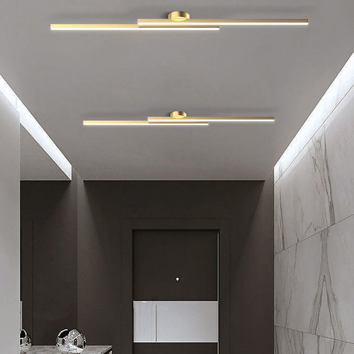 Skanto | Moderne Aluminium Semi Flush Mount LED Taklampe | Minimalistisk Design for Stue. Soverom & Gang