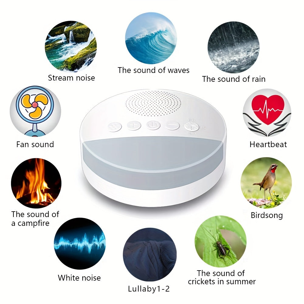 Skanto | DreamWave Hvit Lydmaskin – Beroligende Lydterapi med Timer