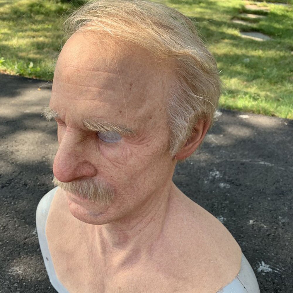 Creepy Old Man Maske – Realistisk Lateks Halloween Maske for Voksne | Skanto