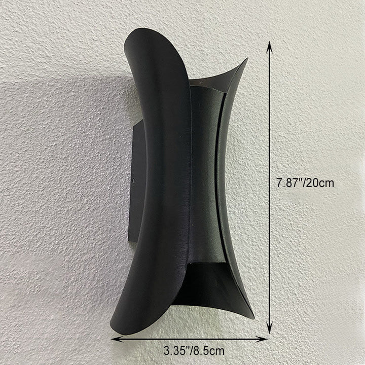 Moderne minimalistisk vanntett rektangulær aluminiums LED vegglampe for utendørs terrasse | Skanto