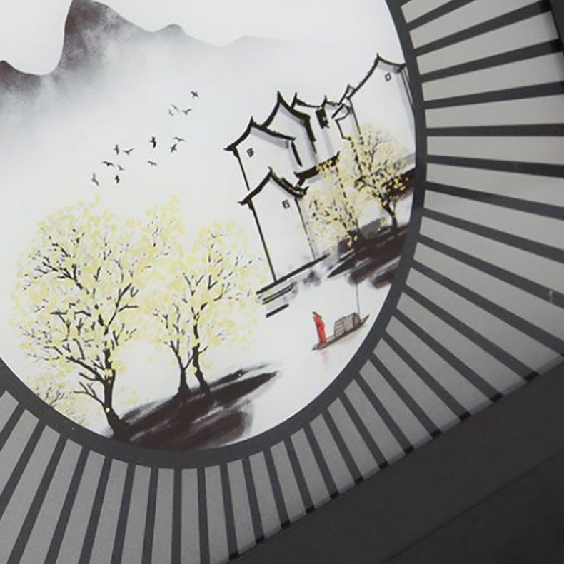 Tradisjonell kinesisk aluminium glass firkantet LED vanntett sol landskapslys for utendørs patio | Skanto