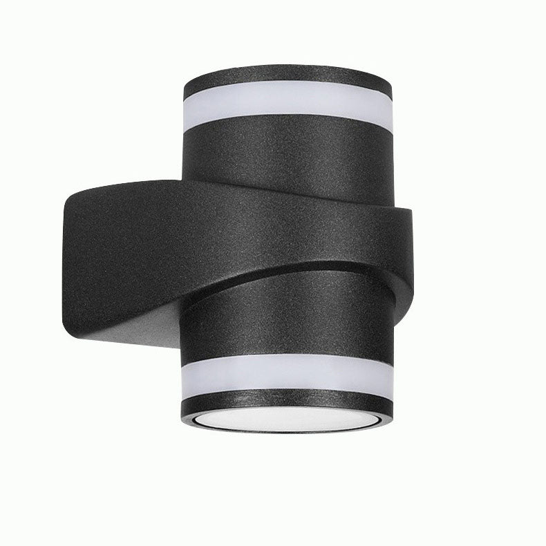 Moderne Sylinderformet Die-Cast Aluminium LED Vanntett Utendørs Hage Vegglampe | Skanto