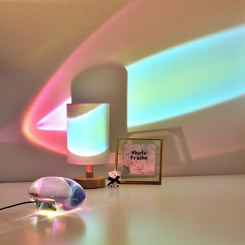 Skanto | Kreativ Krystallprojeksjon Engel Øyne LED Bordlampe