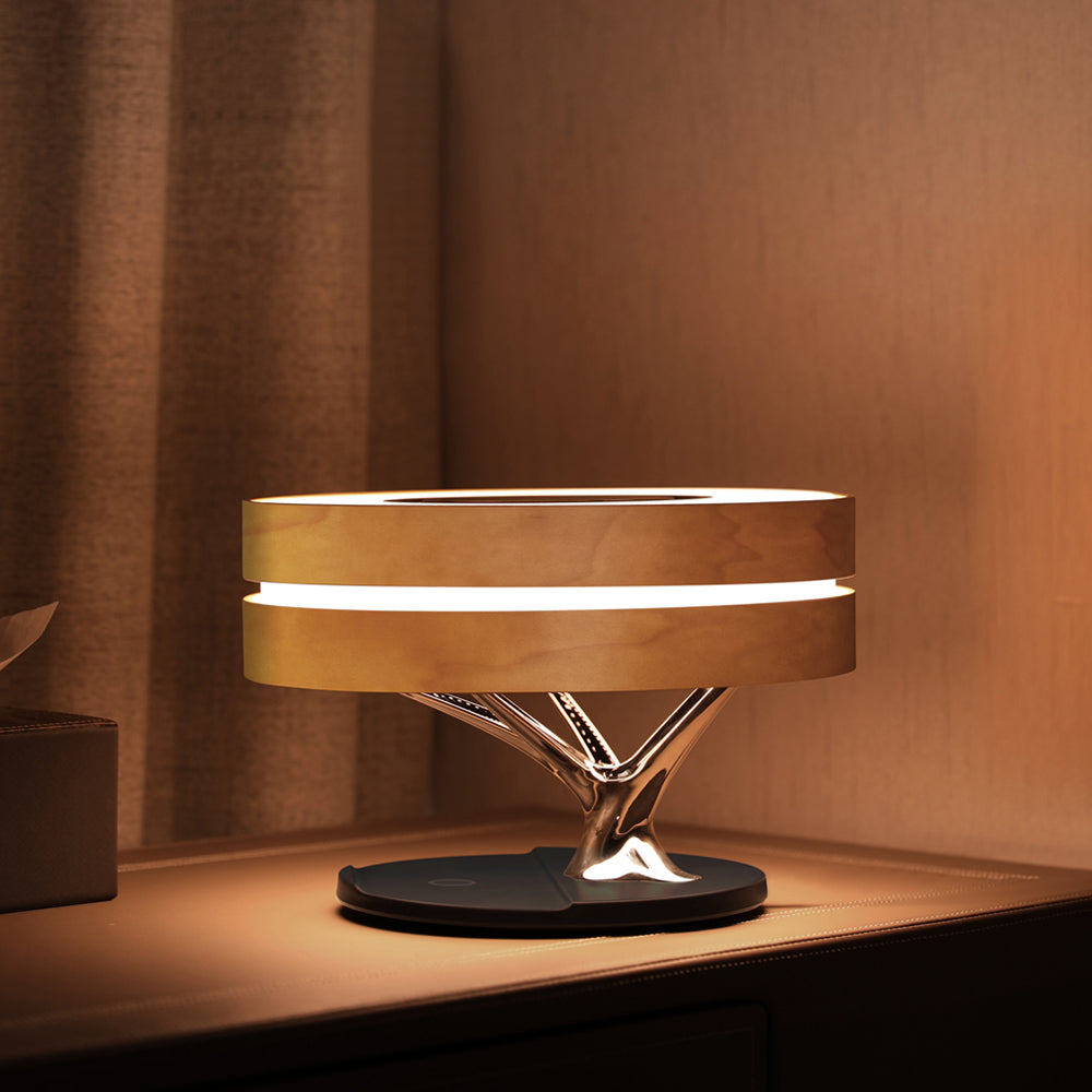 LumeCharge - Minimalistisk LED Bordlampe med Trådløs Lading | Skanto