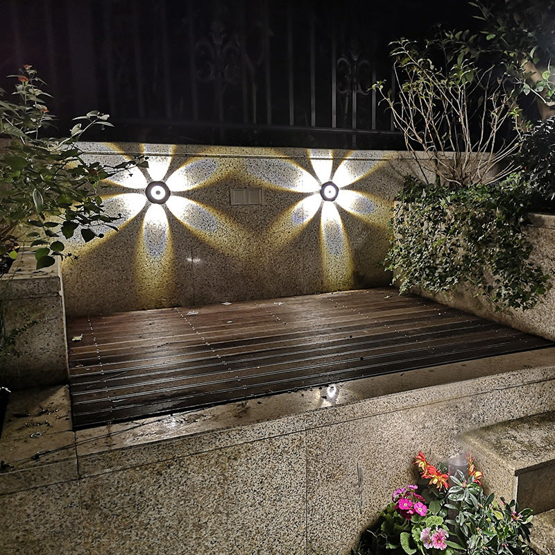 Moderne skandinavisk aluminium rund skjerm LED vegglampe for utendørs patio | Skanto