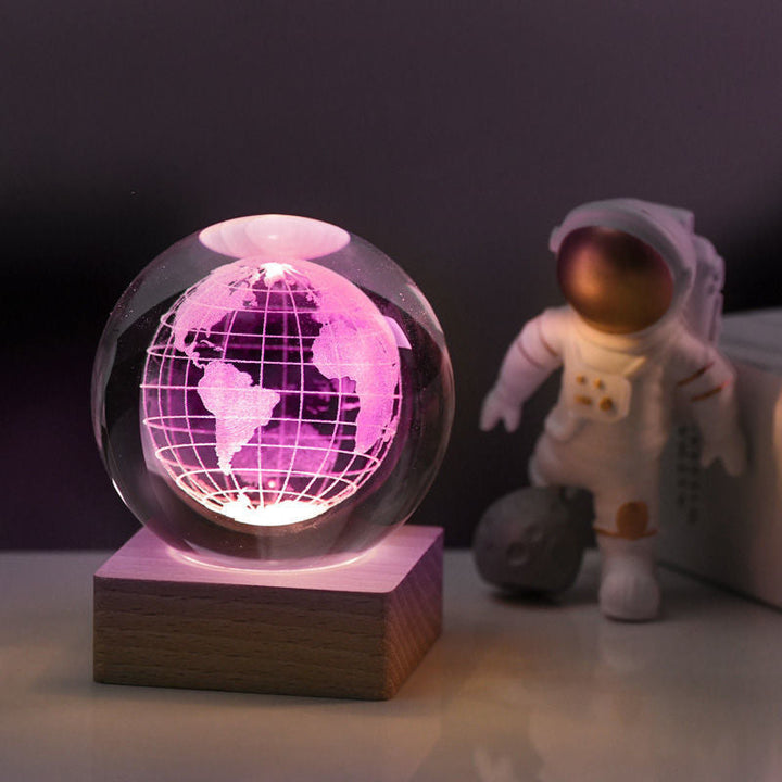 3D Galaxy Crystal Ball Night Light | Skanto