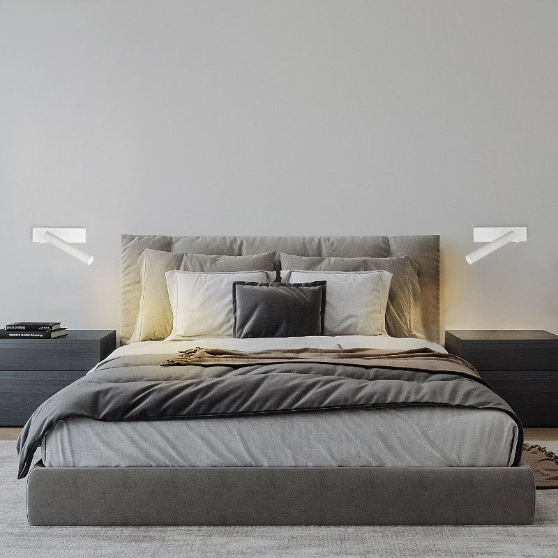 Skanto | LumeFocus Rek rektangulær LED Vegglampe | Justerbar Vinkel | Minimalistisk Design | Leselampe | Varmt Lys