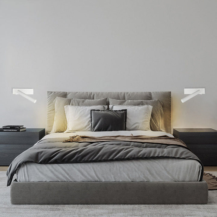 Skanto | LumeFocus Rek rektangulær LED Vegglampe | Justerbar Vinkel | Minimalistisk Design | Leselampe | Varmt Lys