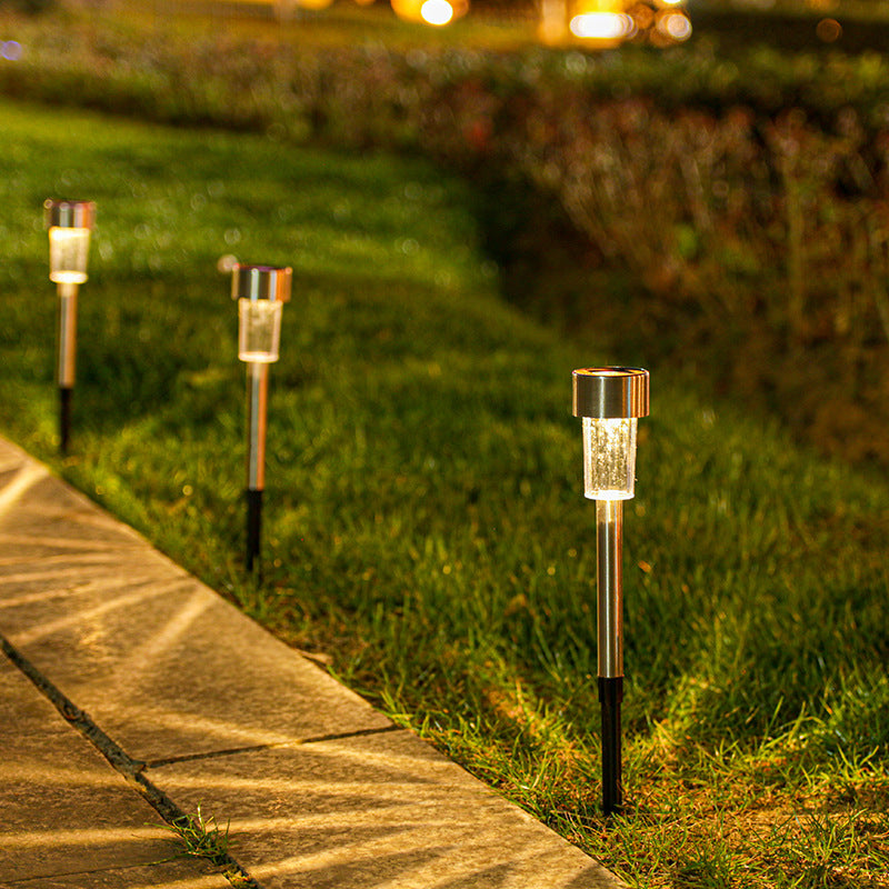 Moderne minimalistiske vanntette solcylinder i plast rustfritt stål LED landskapslys for hagen | Skanto