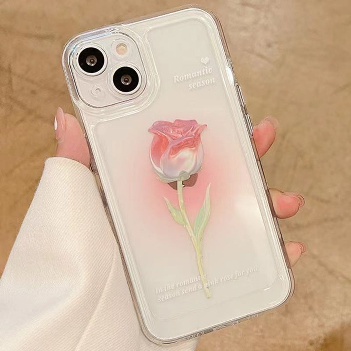 Skanto | Fashion Tulip Rose Blomst Floral Myk Støtsikker Kompatibel med Sak for iPhone